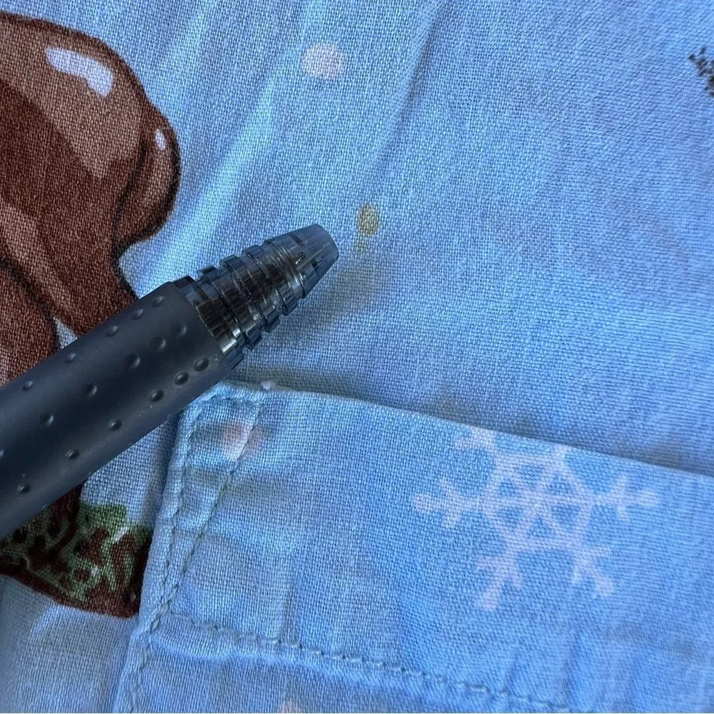 Y2K Nick & Nora Chocolate Moose Whipped Cream Cotton Pajama Set HTF Blue Tag Med